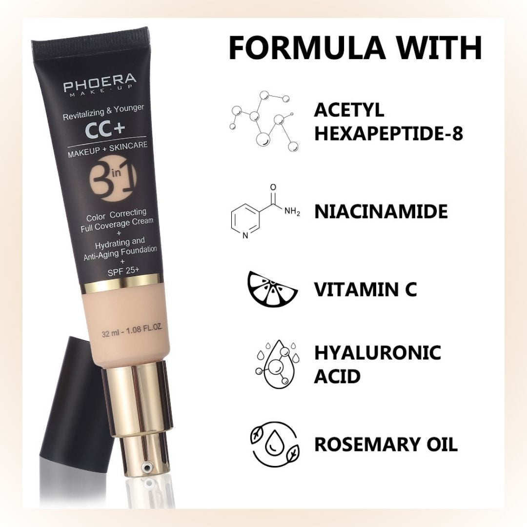 Phoera CC+ Full Coverage Foundation SPF25+
