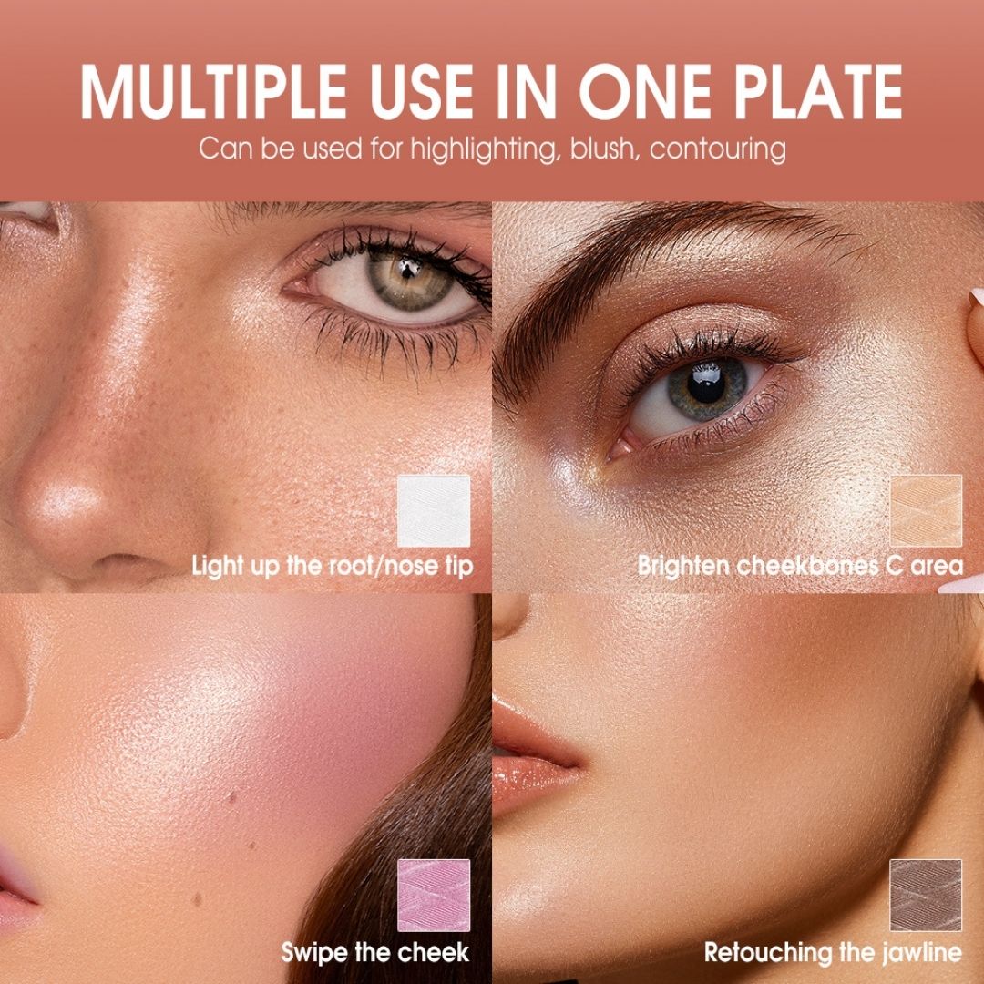 Luxurious Glow & Highlight Face Palette