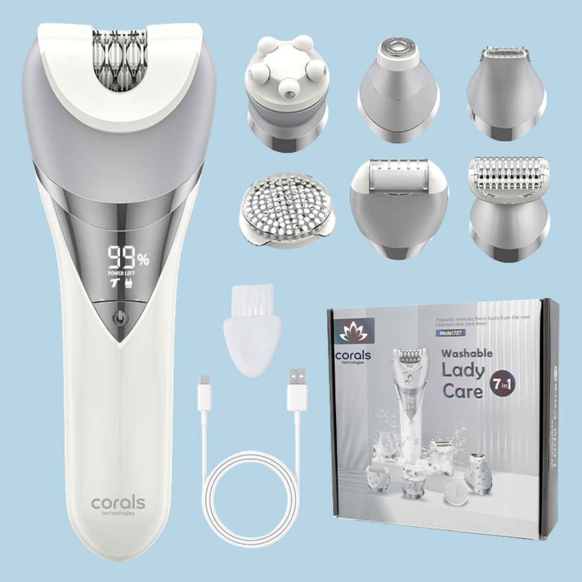 Smooth 7™: 7-in-1 Epilator & Care System