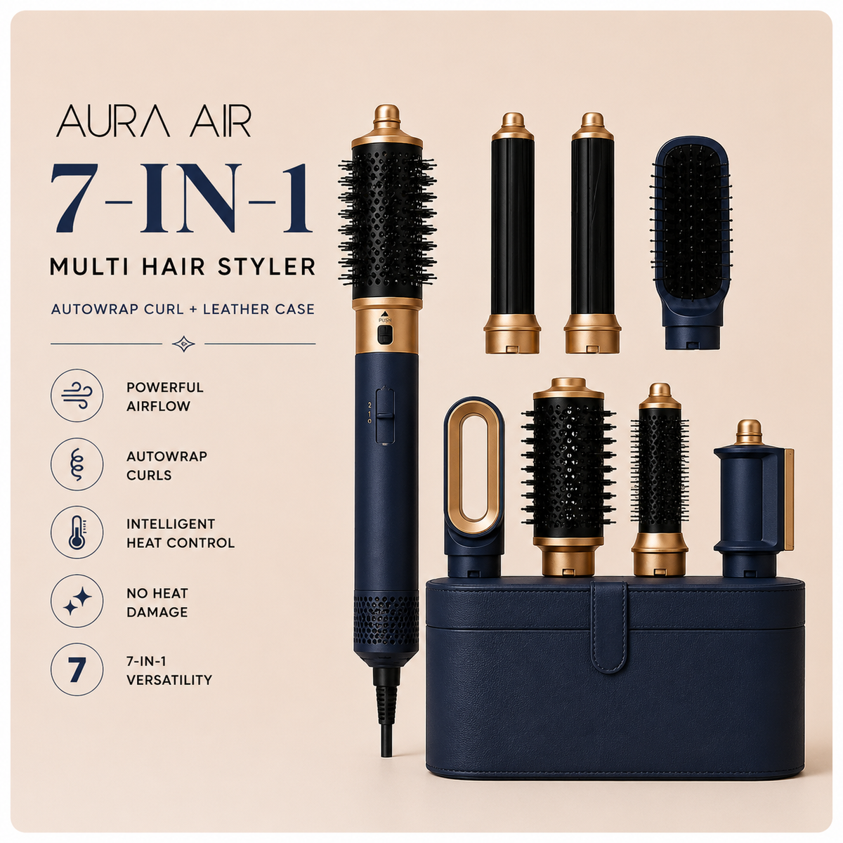 AURA AIR - Multi-HairStyler Autowrap + Leather Box