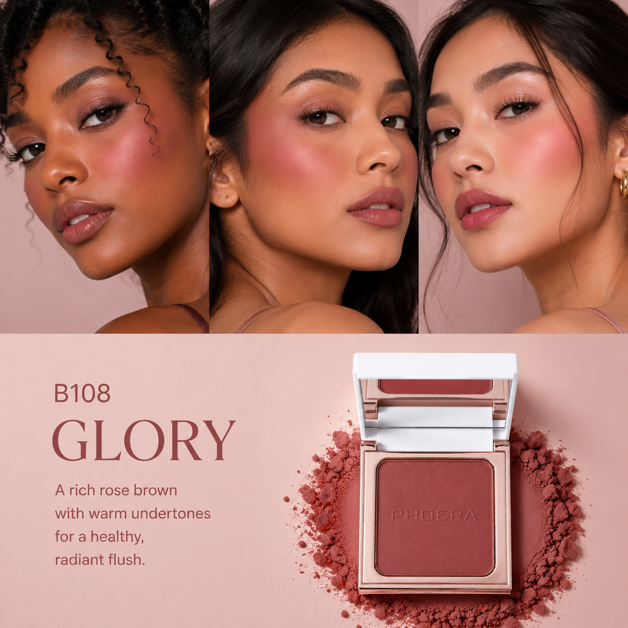PHOERA Soft Veil Matt Blurring Powder Blush