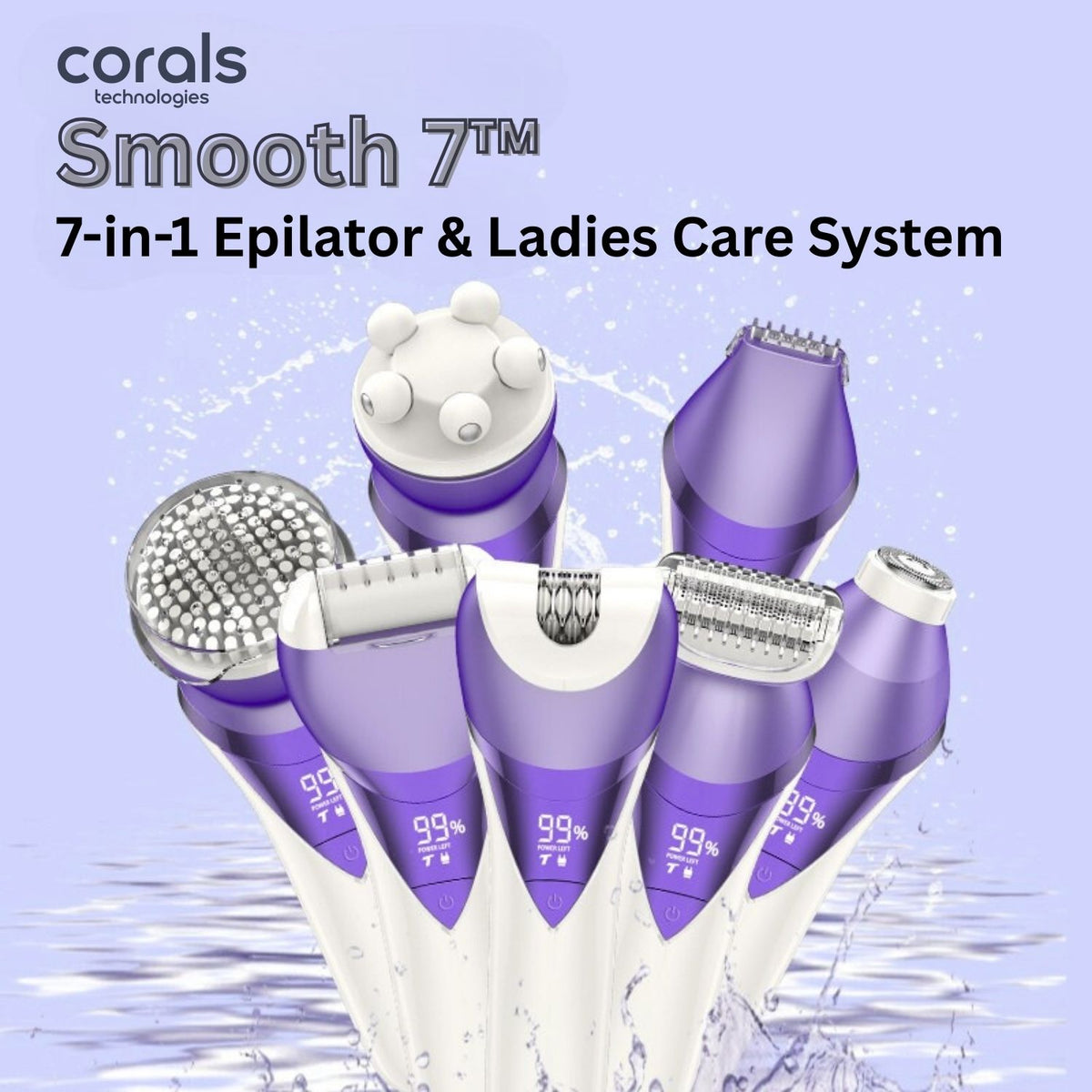 Smooth 7™: 7-in-1 Epilator & Care System