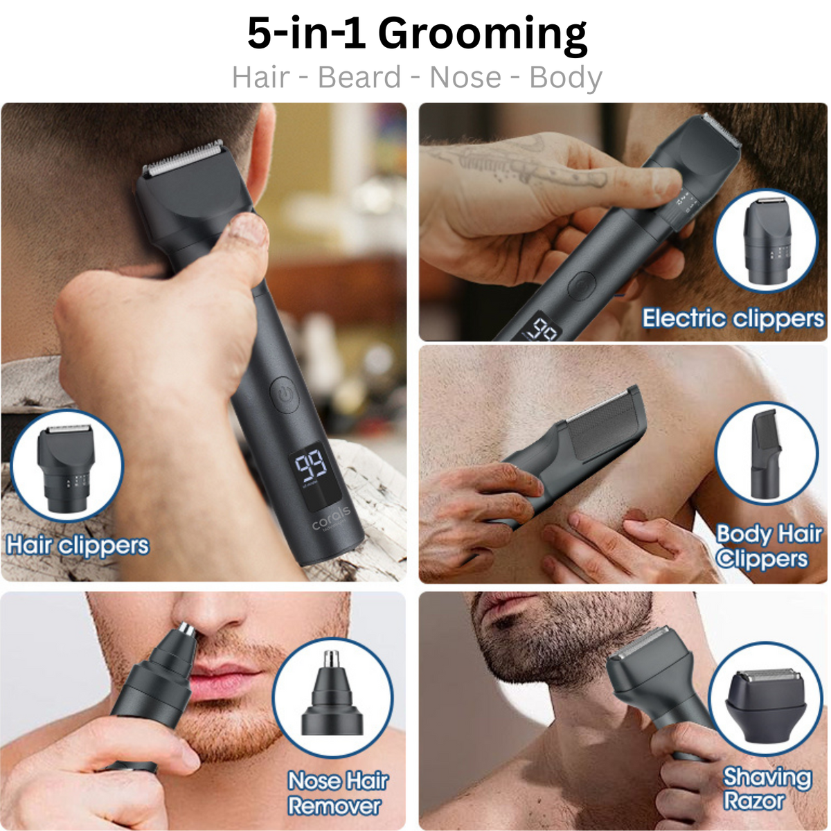 Trim Pro™: Precision Clipper — Hair, Beard, Nose & Body