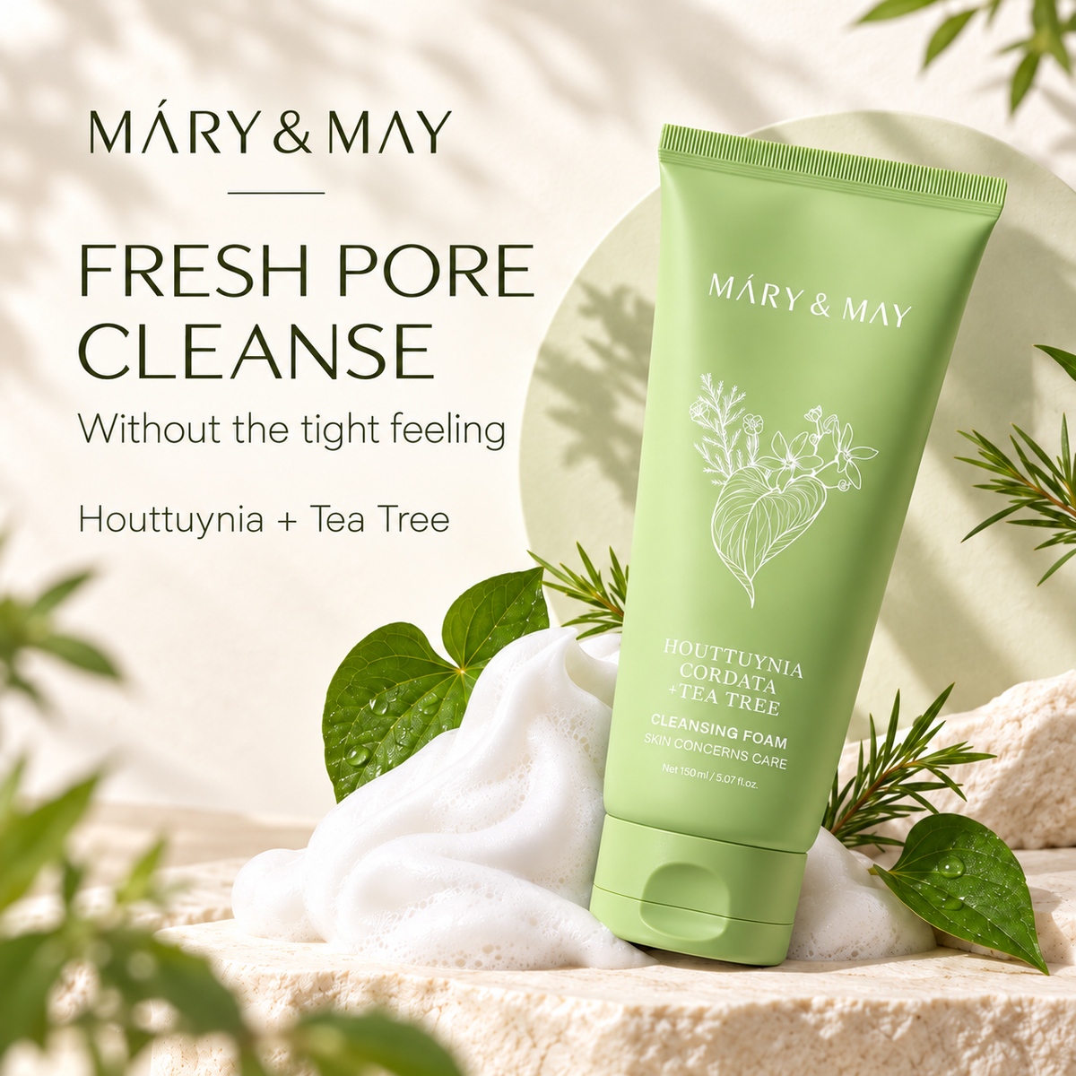 Mary&May Houttuynia Tea Tree Clarifying Cleansing Foam
