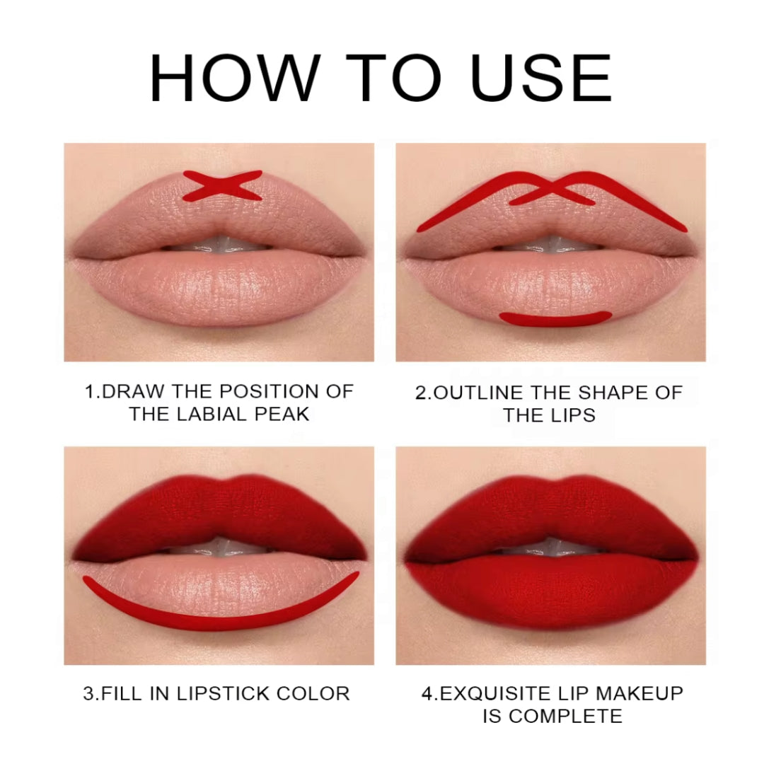 Phoera Liquid Lip Liner Waterproof, 24 Hour Wear