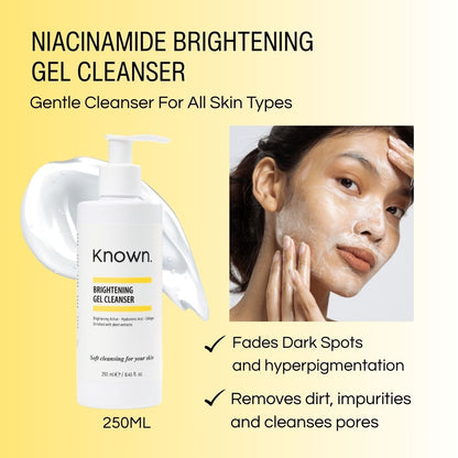 KNOWN Niacinamide Brightening Gel Cleanser