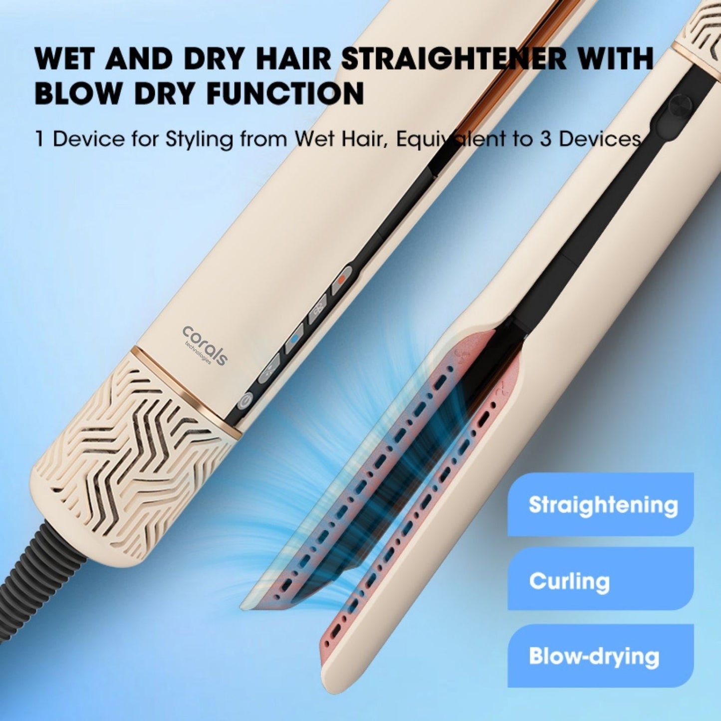 AURAStrait™️- 3-in-1 Air Straightener