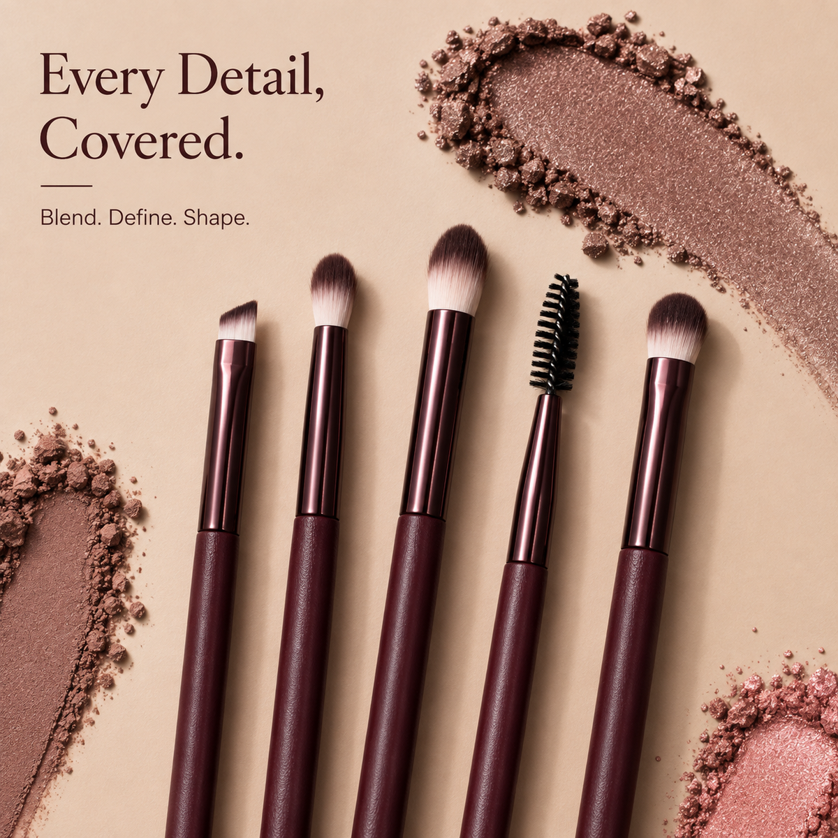 Own & True Essential Makeup Brush 8pc Set