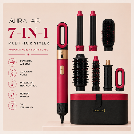 AURA AIR - Multi-HairStyler Autowrap + Leather Box