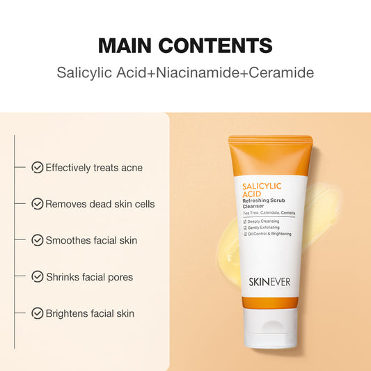 SKINEVER Salicylic Acid Refreshing Scrub Cleanser