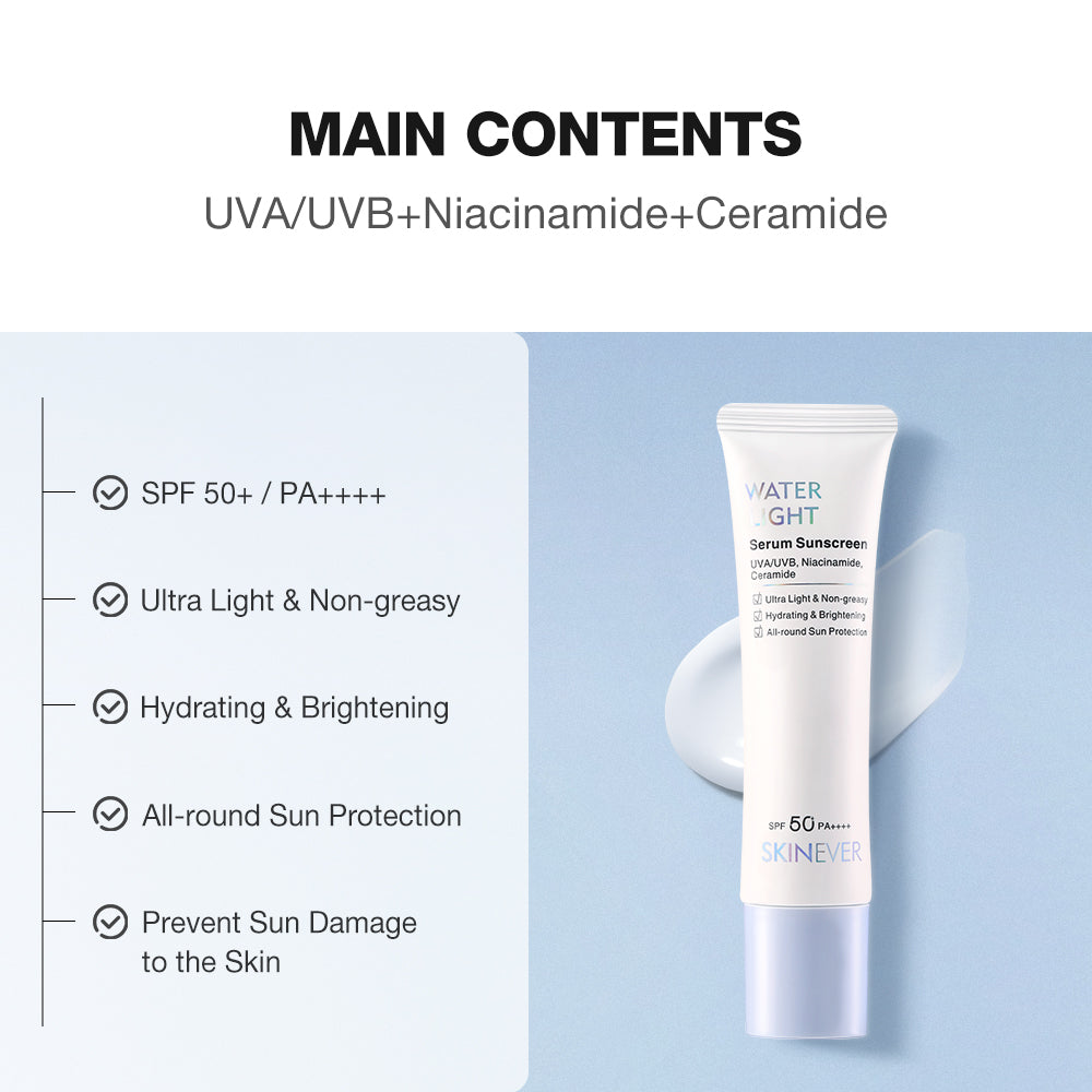 SKINEVER Water Light Serum Sunscreen SPF50 PA++++