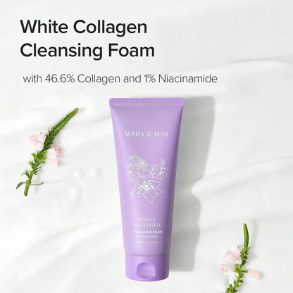 Mary&May Brightening Cleansing Foam – White Collagen 150ml