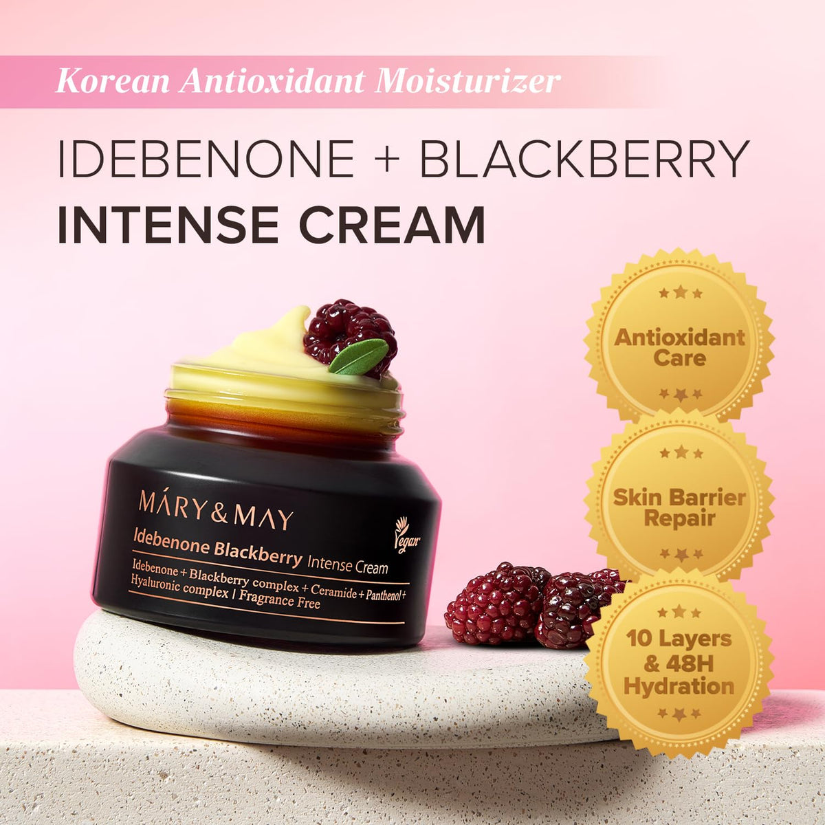 Mary&May Nourishing Intense Cream – Idebenone + Blackberry 70g