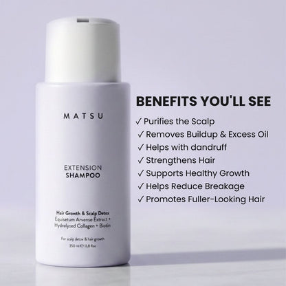 MATSU Extension Hair Shampoo for Fast Hair Growth & Scalp Detox