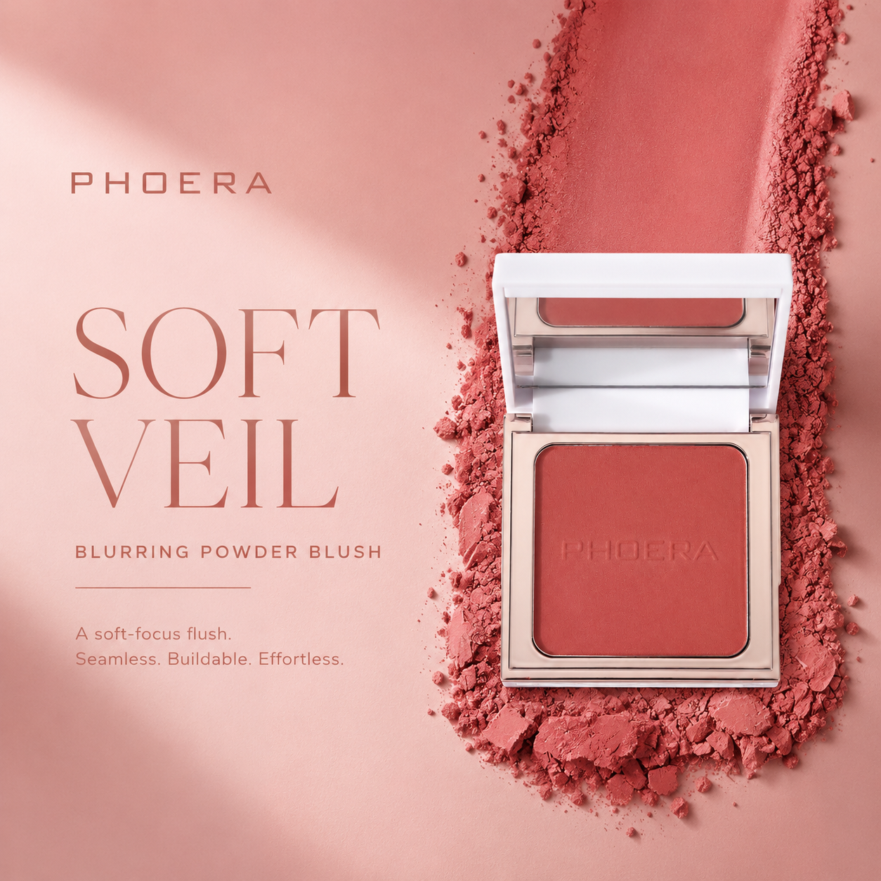 PHOERA Soft Veil Matt Blurring Powder Blush