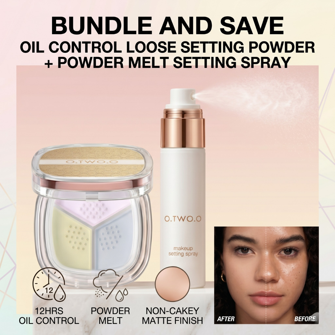 2pc Blurring Face Duo - Loose Powder + Setting Spray