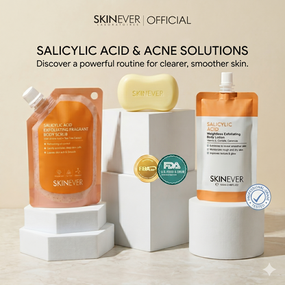 BHA Acne Smooth & Clear Body Set - Soap, Scrub, Lotion