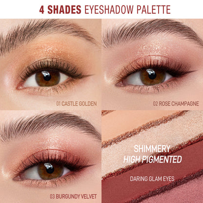 O.TWO.O 4 High Pigment Shimmers Eyeshadow Palette