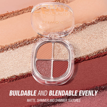 O.TWO.O 4 High Pigment Shimmers Eyeshadow Palette