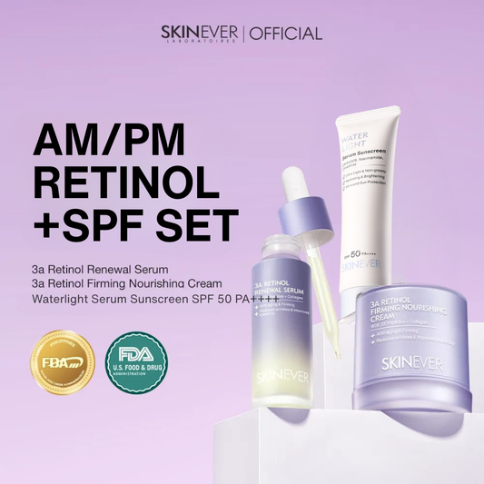 AM/PM Retinol Smooth Skin Routine - Serum, Cream, SPF