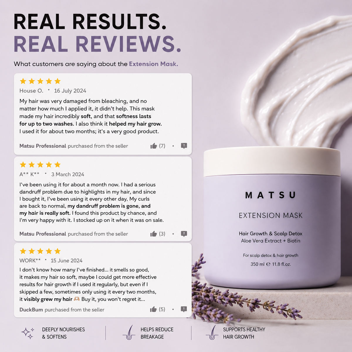 MATSU Extension Hair Mask for Scalp Detox & Hair Growth