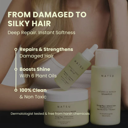 Intensive Repair Hair Routine - Shampoo, Mask, Serum