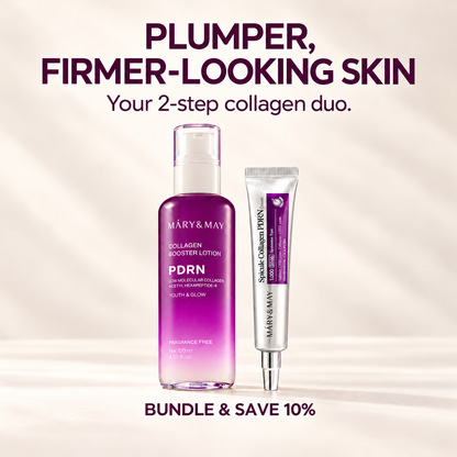 Mary&May Collagen Firming Duo with Collagen Booster Lotion and Collagen PDRN Spicule Cream — Bundle & Save 10%