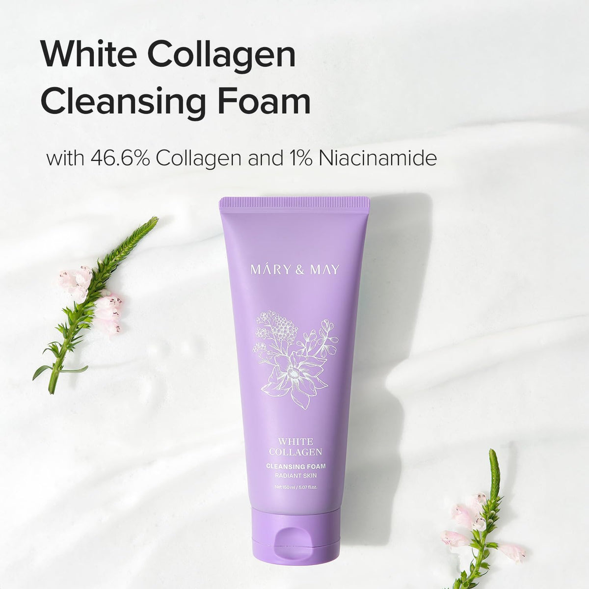 White Collagen Cleansing Foam 150ml — second cleanse