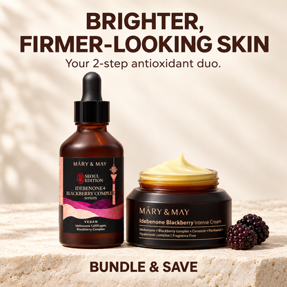 Mary&May Idebenone Antioxidant Duo serum and cream — brighter, firmer-looking skin, bundle and save
