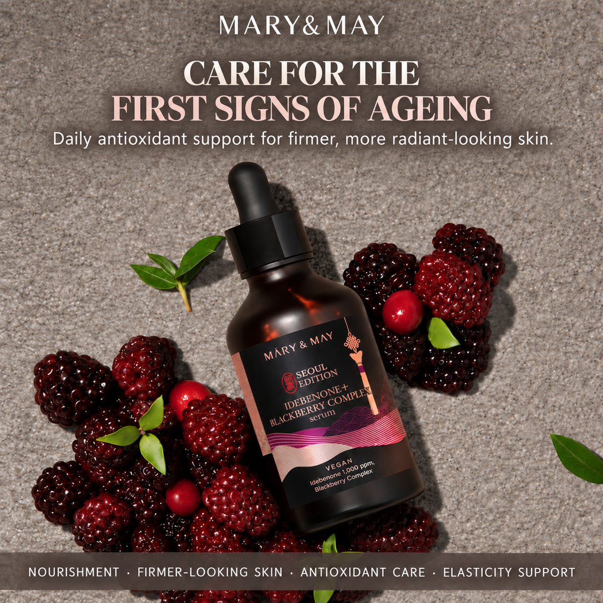 Mary&May Idebenone Blackberry serum care for the first signs of ageing