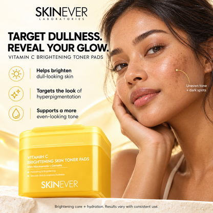 Vitamin C toner pads for dullness uneven tone and the look of dark spots